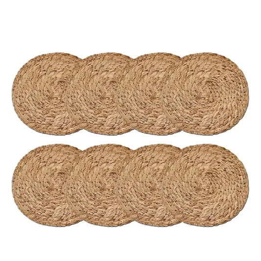 Rattan Placemats: Handwoven Round Heat Insulation Mats